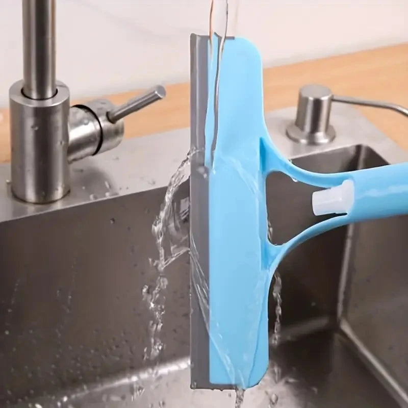 3-in-1 Multi-Function Glass Cleaner – Household Mirror Scraper with Watering Can & Window Scraper Tool