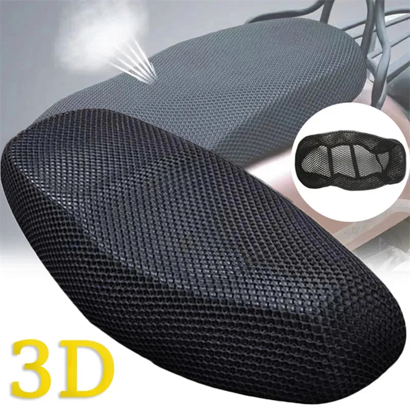 3D Breathable Motorcycle Seat Cushion Cover – Anti-Slip Shock Absorption Air Pad with Heat Insulation & Sunscreen Protection