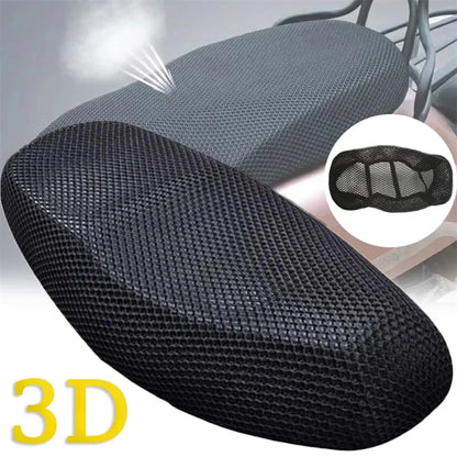 3D Breathable Motorcycle Seat Cushion Cover – Anti-Slip Shock Absorption Air Pad with Heat Insulation & Sunscreen Protection