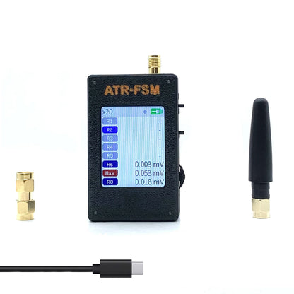 ATR-FSM Portable Field Strength Meter - 0.5MHz–5GHz Electromagnetic Signal Detector with Gain Switch & -70dBm to +50dBm Range