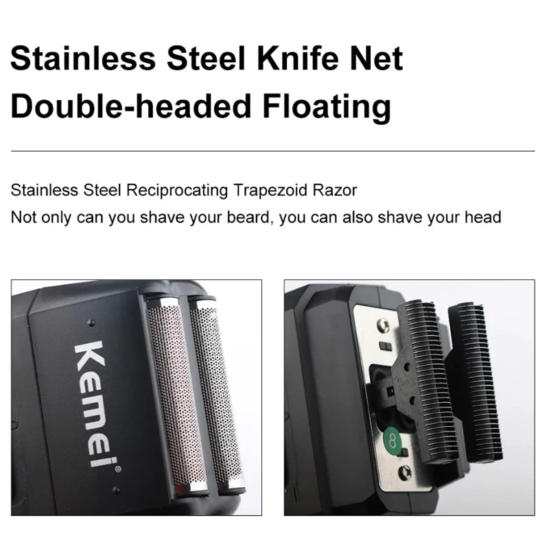 Kemei Hair Clipper Kit — Electric Trimmer & Shaver for Men, KM-2290/2293/1102