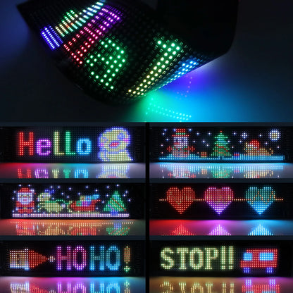 Customizable LED Matrix Pixel Display - Scrolling Car Logo, Text, Animations & Warning Light for Vehicle Decoration and Advertising