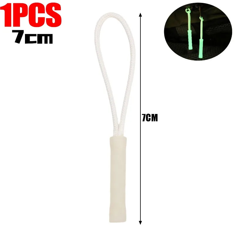 Glow-in-the-Dark Zipper Pull Pendant - Luminous Replacement Slider for Travel Bags, Backpacks & Outdoor Gear