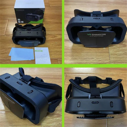Shinecon 3D VR Headset – Virtual Reality Glasses with Helmet Lenses for Smartphones