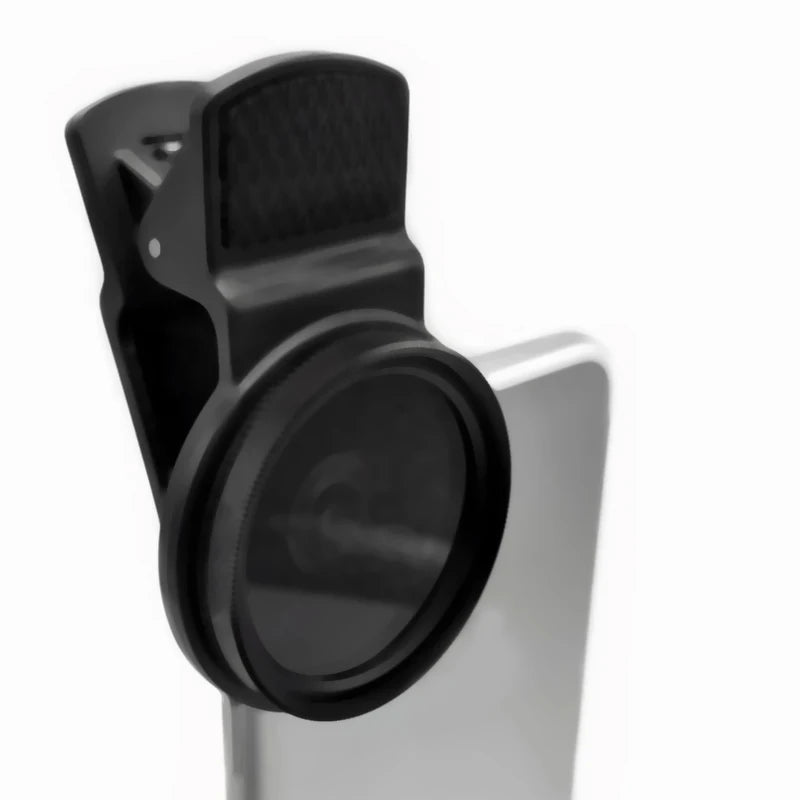 37/52MM CPL Circular Polarizer Filter — Universal Black Camera & Phone Clip-On Lens Accessory for Wide-Angle Photography