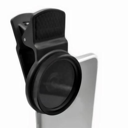 37/52MM CPL Circular Polarizer Filter — Universal Black Camera & Phone Clip-On Lens Accessory for Wide-Angle Photography