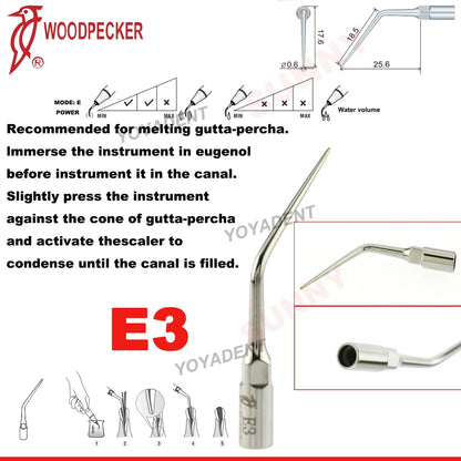Woodpecker Dental Scaler Tips – Ultrasonic Tooth Cleaning, Endo & Perio Scaling Tips, Fit EMS UDS Scaler Handpiece