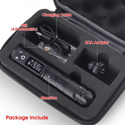 Ambition Soldier Wireless Tattoo Machine — Rotary Battery Pen with 2400mAh & LED Digital Display | Portable Power Pack for Body Art