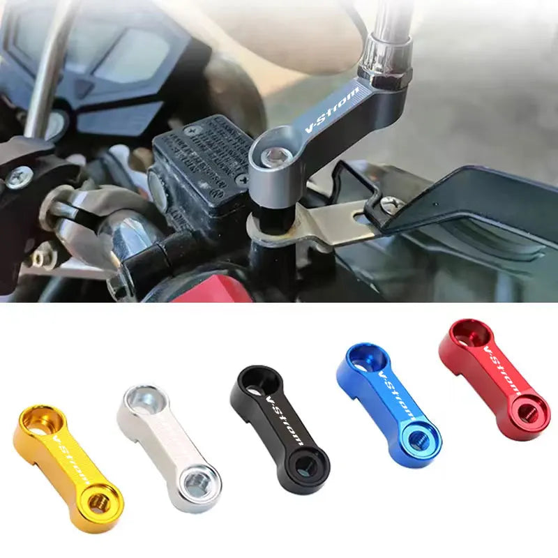 2PCS Suzuki V-Strom Mirror Extenders – Rearview Extension Riser Adapter for DL250 DL650 DL1000 800DE 1050XT Motorcycle Accessories