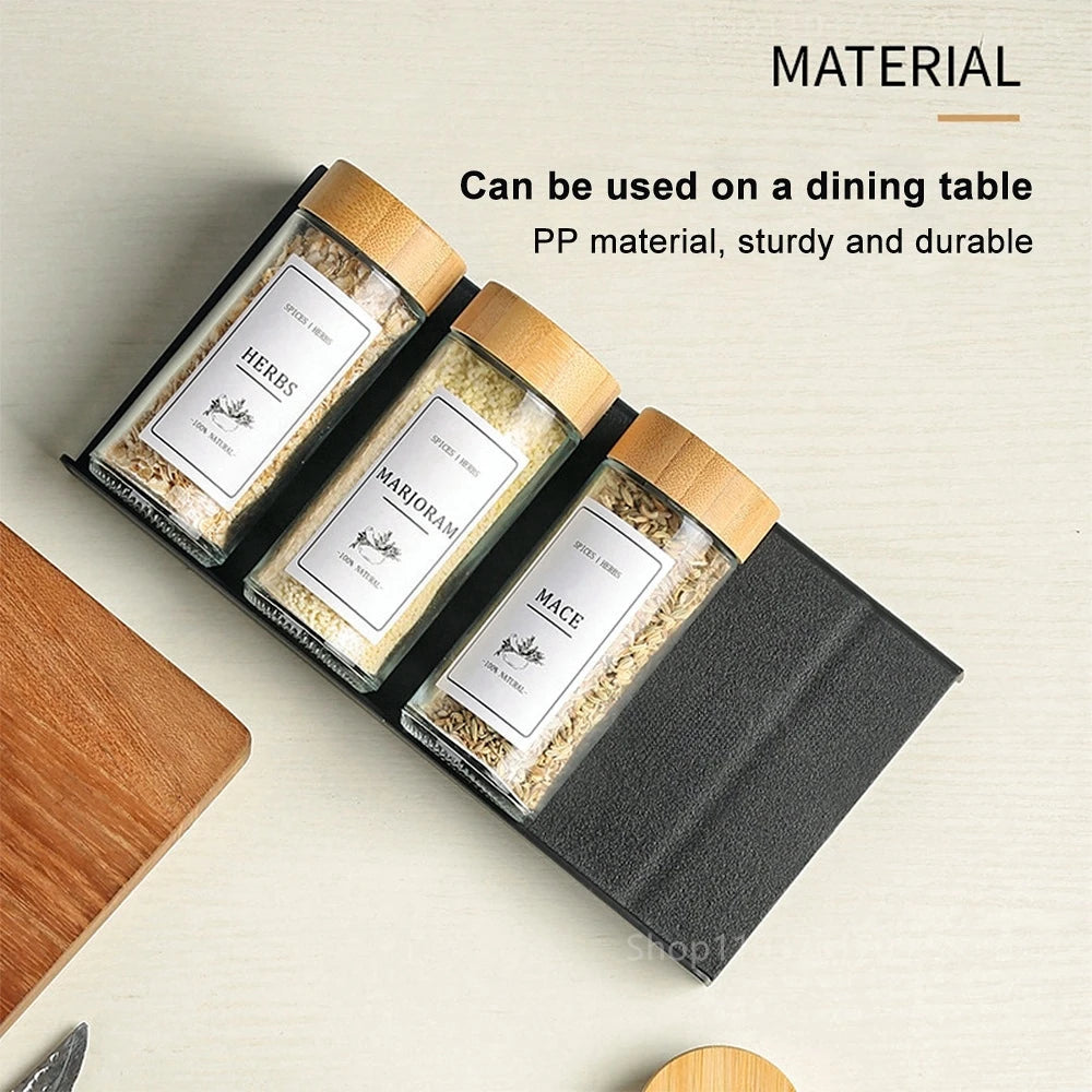 4-Layer Adjustable Kitchen Spice Rack – Drawer Organizer for Jars, Bottles & Pantry Storage