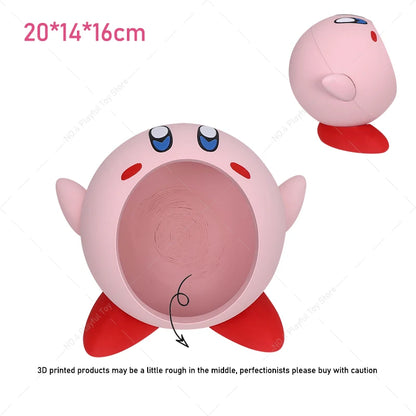 3D Printed Kirby Figures – Pink, Blue, Yellow & Red Cute Anime Doll Models for Desktop Decor & Gifts