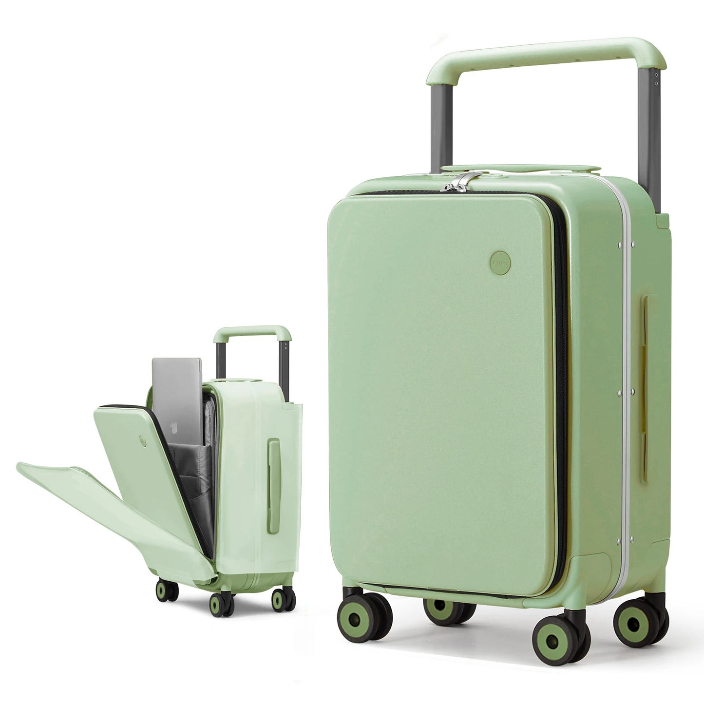 Mixi 20" Wide Handle Carry-On Suitcase – Men & Women Travel Trolley Luggage with PC Aluminum Frame M9275