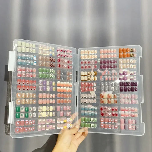 Transparent Nail Display Storage Book - Dustproof Nail Art Plate Organizer & Color Card Holder for Manicure Supplies