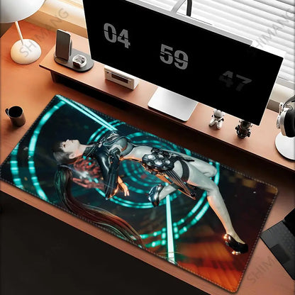 Large Stellar Blade Gaming Mouse Pad - HD Printed Rubber Desk Mat with Lock Edge for Keyboard & Mouse