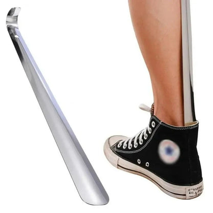 Professional 42cm Stainless Steel Shoehorn – Easy-Handle Metal Shoe Extractor and Lazy Shoe Helper Accessory