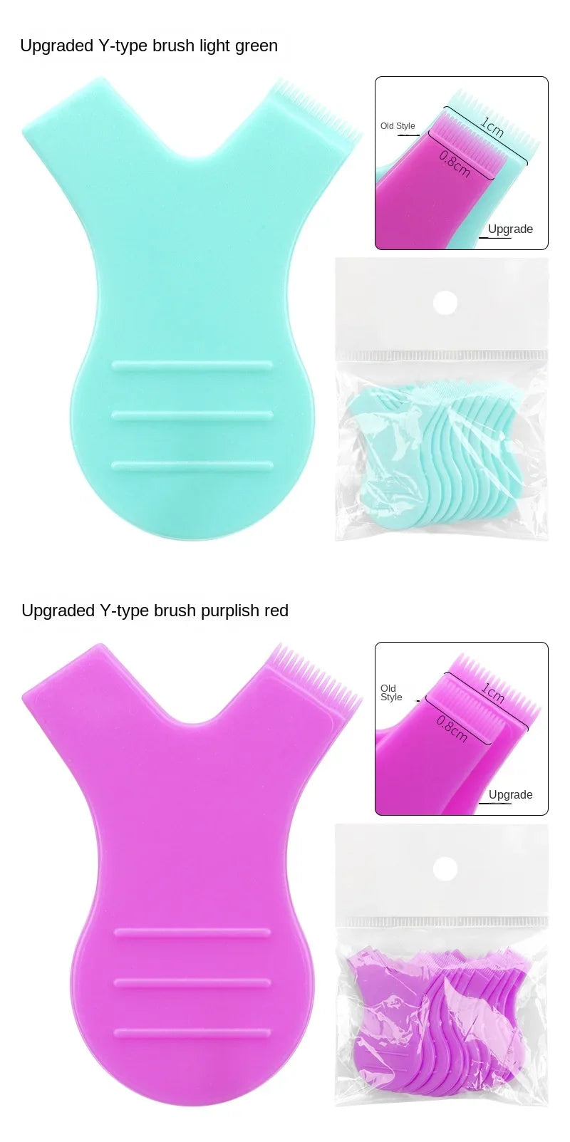 10pcs Reusable Eyelash Brushes – Y Shape Comb for Lash Lifting, Curling & Extension Perm Tools
