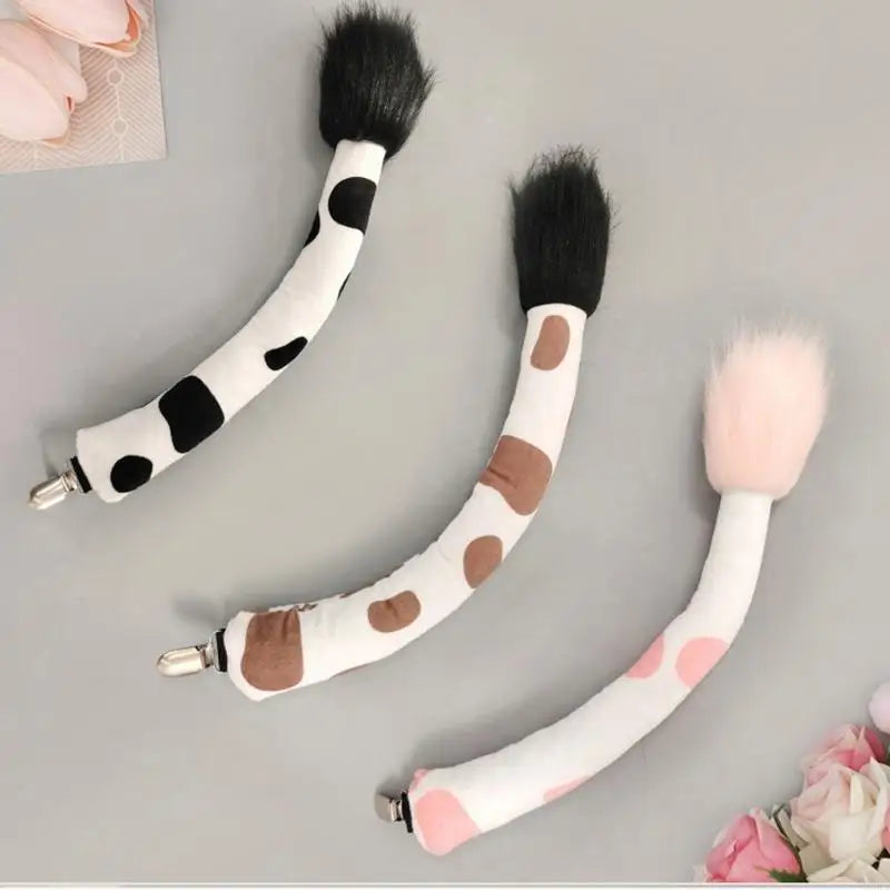Cow Costume Set - Cow Ears Headband, Gloves and Tail for Halloween Cosplay