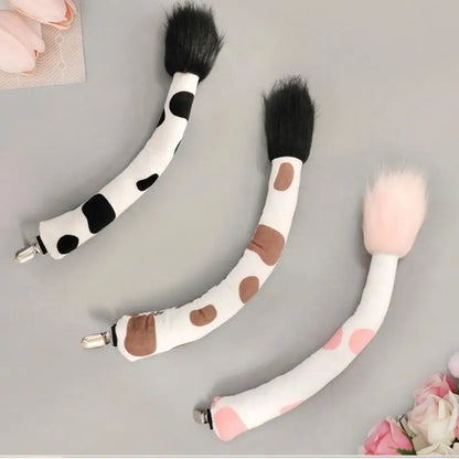Cow Costume Set - Cow Ears Headband, Gloves and Tail for Halloween Cosplay