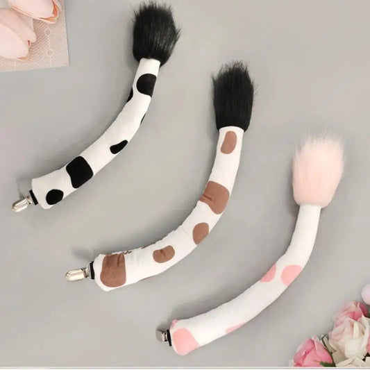 Cow Costume Set - Cow Ears Headband, Gloves and Tail for Halloween Cosplay