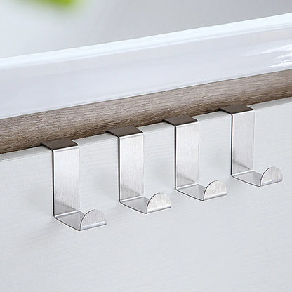 Hang with Ease: Z-Shaped Stainless Steel Door Hook – Your Stylish Organizer Tool for Bathroom Cabinets and Beyond