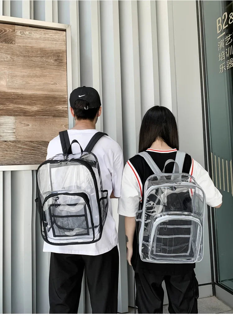 Transparent Shoulder Bag | Unisex Large Capacity Waterproof Multifunctional Backpack for Men & Women