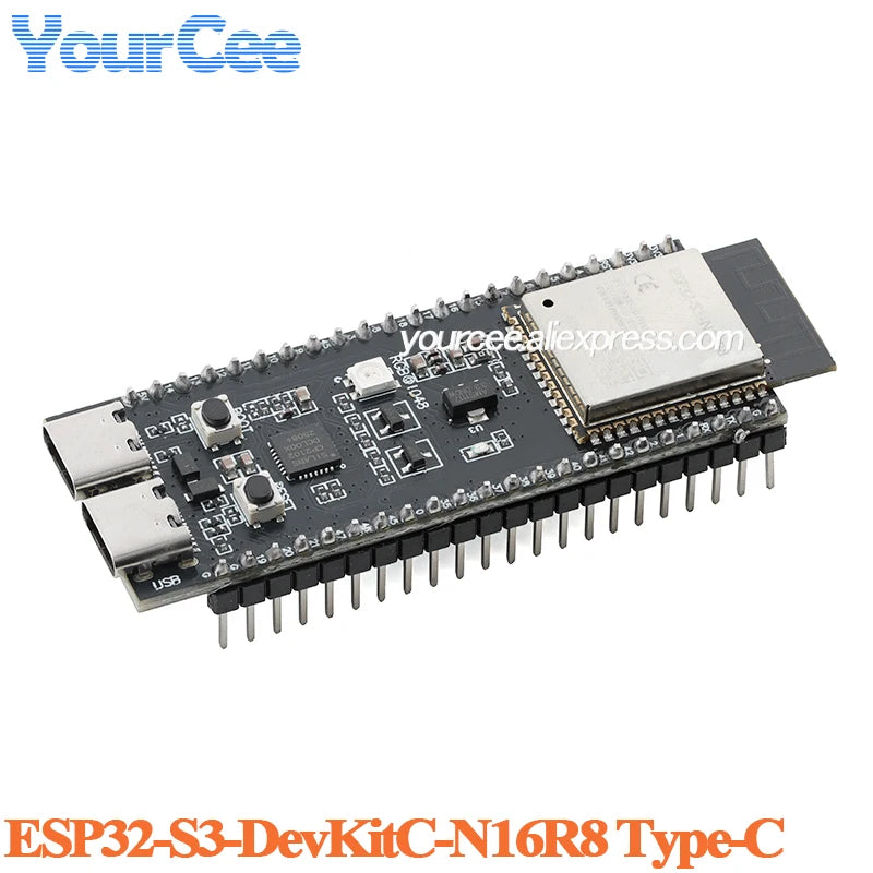 ESP32-S3 Dual Type-C Development Board - N16R8 N8R2 Core Module with Antenna Base for IoT Projects