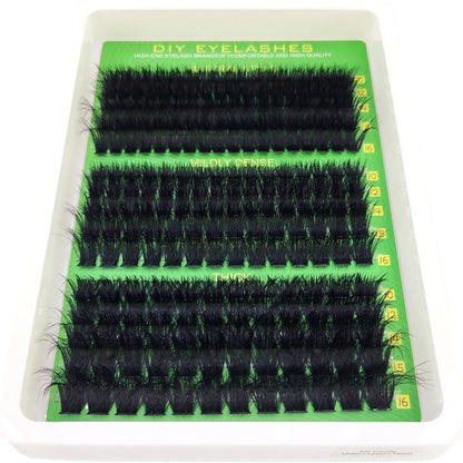 Fluffy Mink Eyelash Extensions - Handmade 5D to 200D Natural Curl Lash Clusters for Beauty Makeup Style
