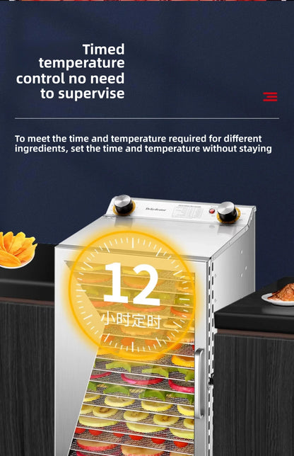 Beef Jerky & Fruit Dehydrator – Air Drying Machine for Snacks, Fruits, Vegetables & Pet Treats