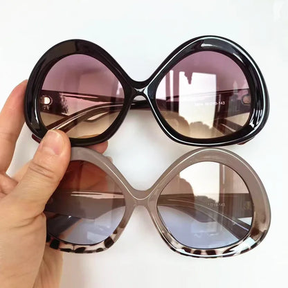 Oversized Penguin Frame Sunglasses - Fashion Anti-UV Patchwork Eyewear for Women, Unique Personality Style
