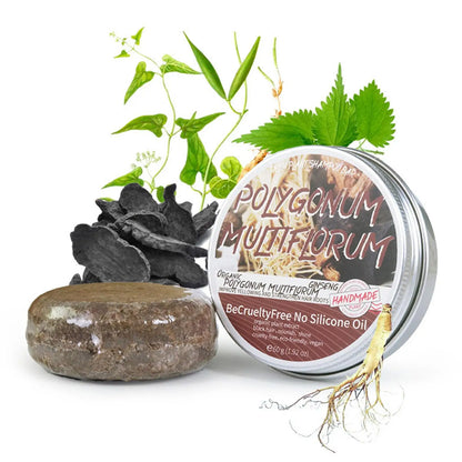 Ginger & Polygonum Herbal Shampoo Soap Bar – Natural Cold Processed Plant-Based Hair Care, Anti-Hair Loss & Nourishing Shampoo Bar