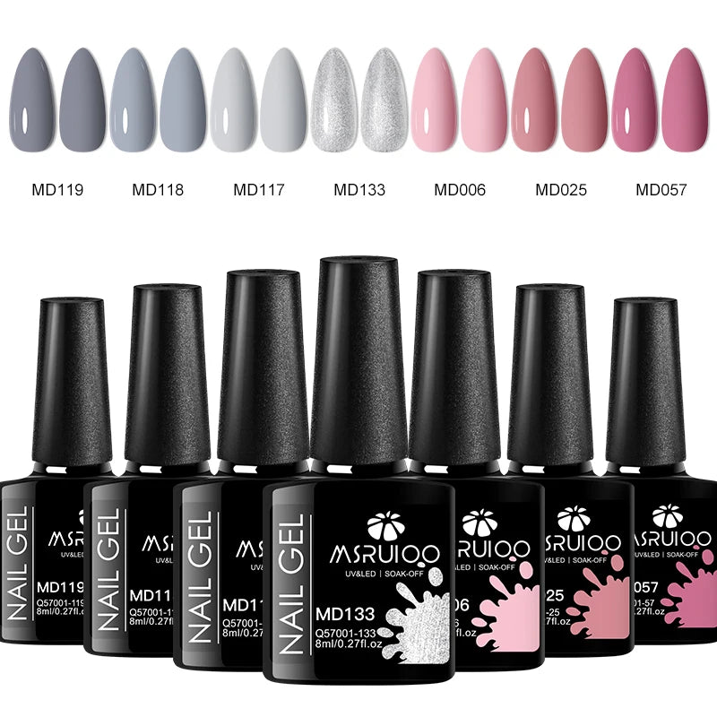 7pc Nail Gel Polish Set – DIY Nail Art Design, Soak Off UV Gel, Long-Lasting Manicure & Painting Gel Vernis Kits for Decoration