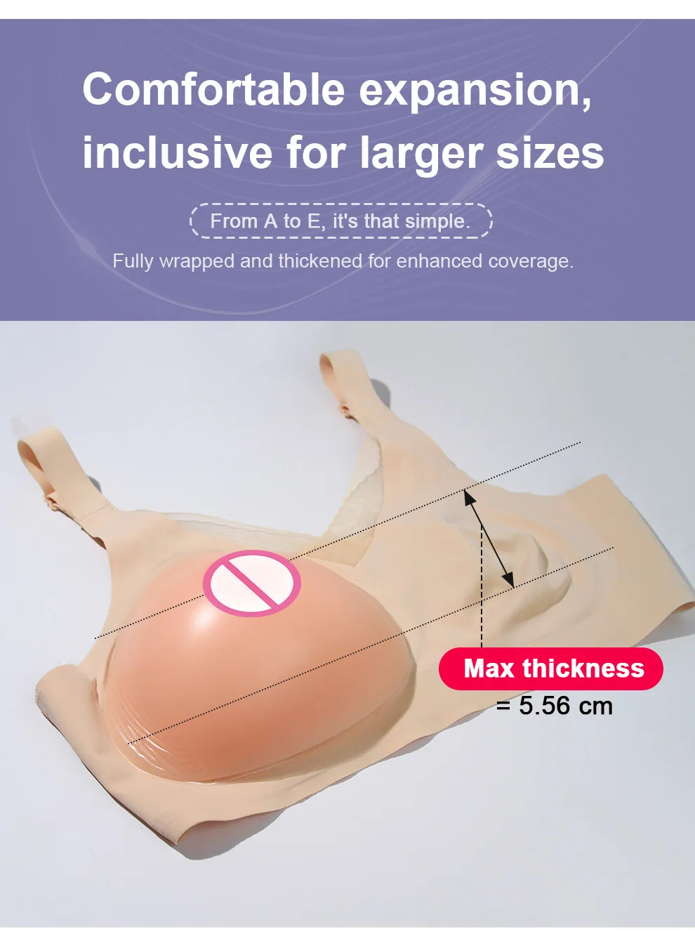 LERVANLA Silicone Fake Chest Pads – Small to Super Large Female Breast Enhancer for Underwear & Display
