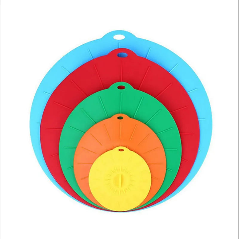 Silicone Microwave Bowl Covers - Set of 3 or 5 Food Wrap Lids for Freshness and Convenience in Cooking