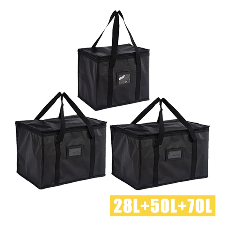 70L Large Capacity Insulated Cooler Bag – Thermal Foil Lunch & Food Storage Tote, Portable Zip Picnic & Camping Bag for Hot & Cold Retention