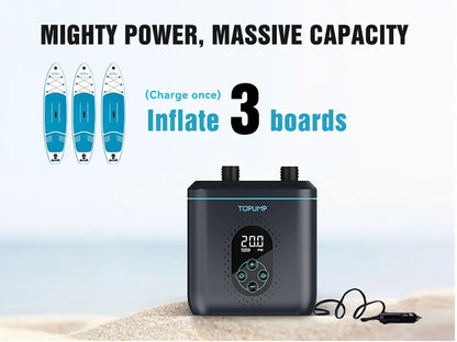 AIRBANK 20PSI SUP Board Electric Pump – 4000mAh 11V PVC Inflatable Pump for Stand-Up Paddle Board & Kayak Inflation