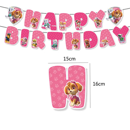 Paw Patrol Kids Birthday Party Supplies Set – Cups, Plates, Napkins, Gift Bags & Cake Toppers Decorations Kit