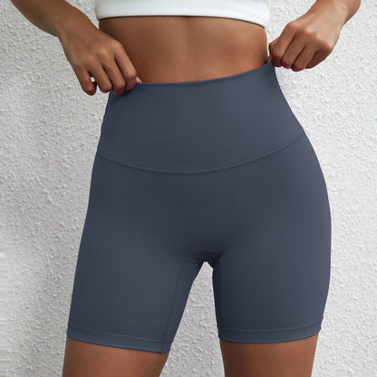 Women’s Solid Color Yoga Shorts – Compression Sport Leggings, Sweat-Wicking Training & Cycling Shorts with Pocket