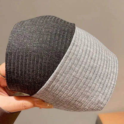 New Soft Wide Knitting Cotton Hairbands for Women & Girls – Korean Solid Turban with Teeth, Head Band Headwear Accessories