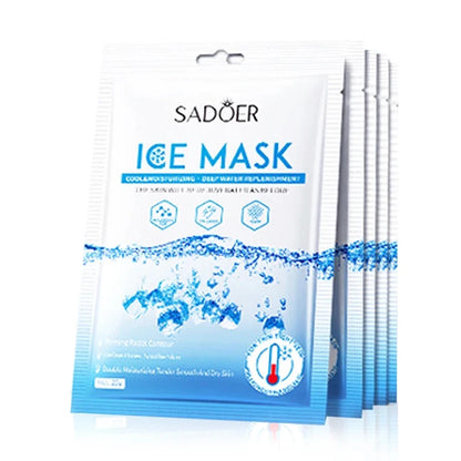 SADOER Ice Face Masks 5pcs – Deep Hydrating, Moisturizing, Brightening & Firming Facial Sheet Masks for Skin Care
