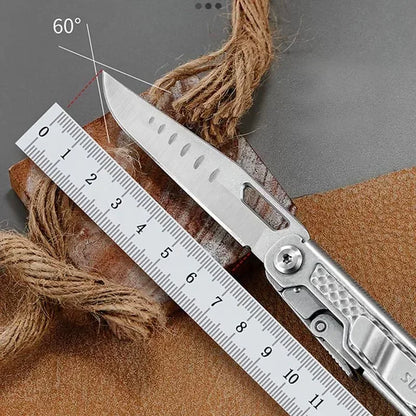 SWISS TECH 11-in-1 Mini Multitool - Folding EDC Camping Tool with Scissors, Screwdriver & Clip