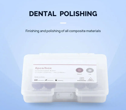 AZDENT Dental Composite Resin Polishing Disc Kit – Silicone & Diamond Wheel Burs, 2-Step Polishing