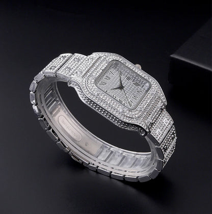Luxury Silver Stainless Steel Quartz Watch for Men – Dainty Business Casual Wristwatch