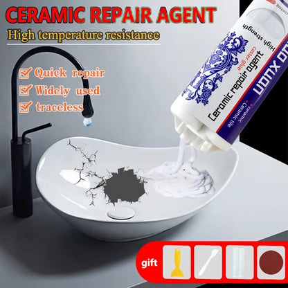 Ceramic Repair Agent – Strong Waterproof Sealant for Quick Repairs on Sinks, Bathtubs, Toilets, Vases, and Tiles