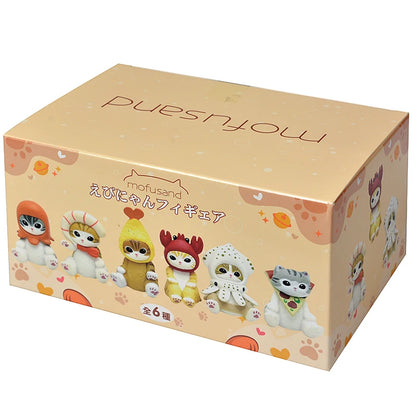 Mofusand Shark Cat Mini Figures - Cute Blind Box Animal Anime Ornaments for Kids and Collectible Gifts