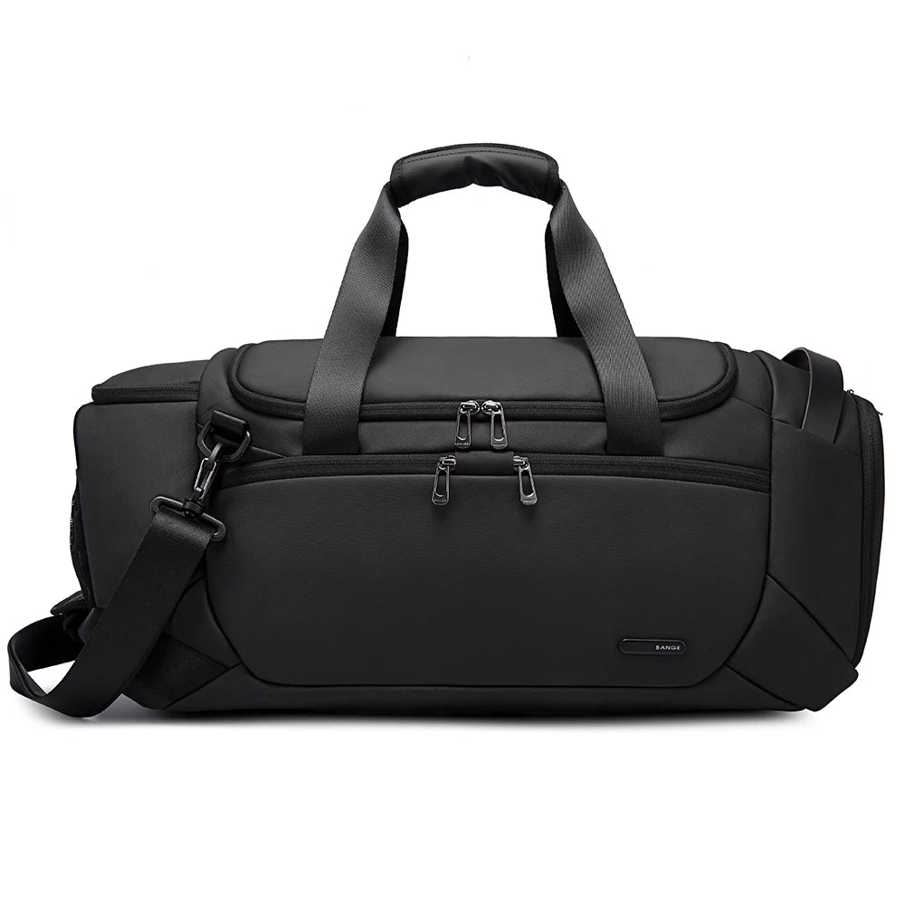 BANGE Waterproof Sports Gym Bag for Men - Fitness Training & Outdoor Dry Wet Separation Travel Bag