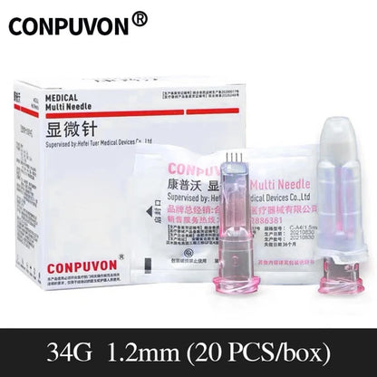 Medical Disposable 34G Powder Needle – Non-Painless Ultrafine Beauty Needle (1.2mm/1.5mm)