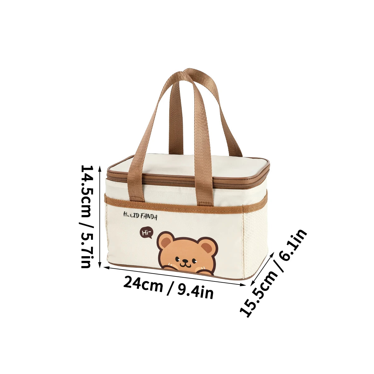 WORTHBUY Cute Thermal Lunch Bag – Large Capacity Insulated, Waterproof & Portable Picnic Cooler for Students
