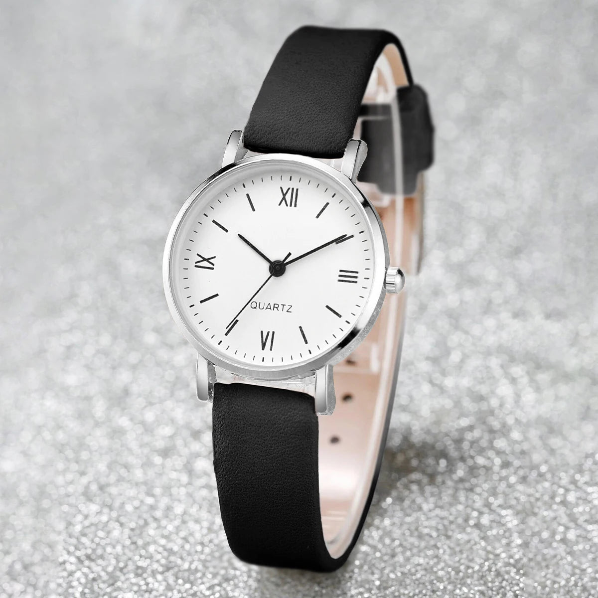 Women’s Small Dial Quartz Watch – Simple Leather Strap Ladies Wristwatch Gift