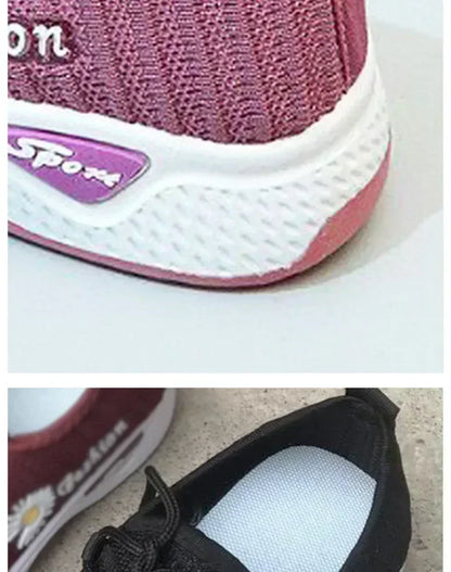 Women's Fashion Sports Shoes – Breathable Mesh, Soft Thick Sole, Lightweight Casual Trendy Coconut Sneakers