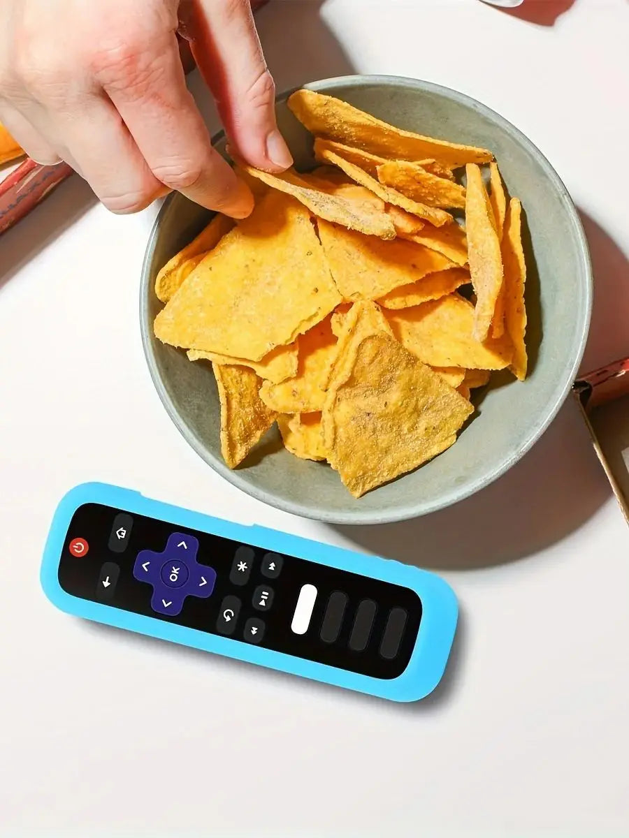 Luminous Silicone Remote Cover - Glow Protective Case with Rope for TCL Hisense Roku TV Remote Control